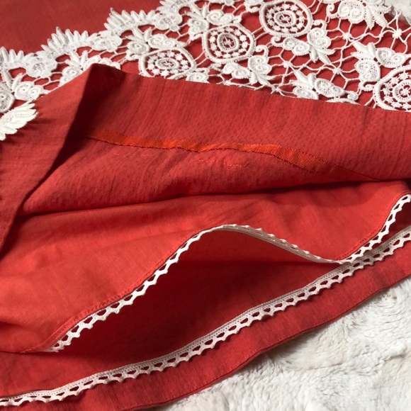 FLOREAT Orange Cream Crochet A-Line Skirt, 4 Sm - Picture 4 of 10